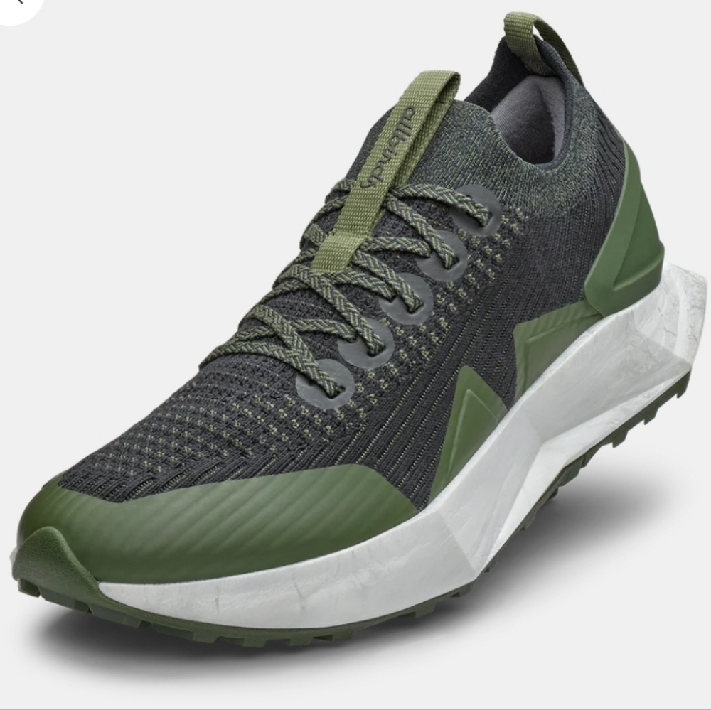 Allbirds Tree Flyer 2 Men’s  Blizzard  Running  Shoes Thunder Green 7.5 NEW